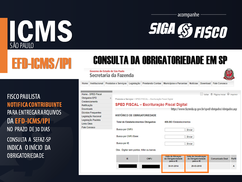 ICMS: Fisco paulista Notifica contribuinte para entregar arquivos da EFD 3